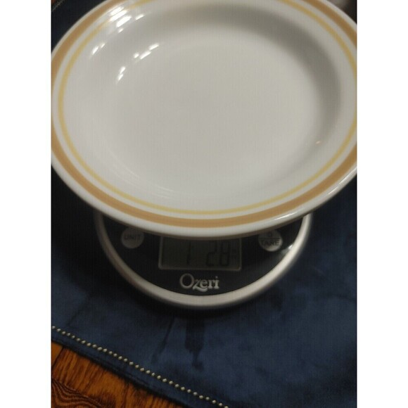 Vintage Corelle Almond 8 1/2" Pasta Bowls Gold Yellow Stripes (Set Of 2) - Picture 4 of 8